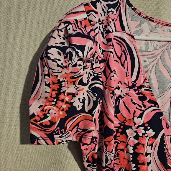 Lilly Pulitzer Vibrant Pink and Navy Midi Dress - Picture 5 of 7